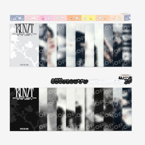 STRAY KIDS [ POSTCARD BOOK & ROLL STICKER SET ] RUN IT OFFICIAL MD