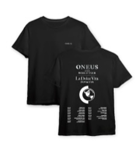 ONEUS グッズ　155 ONEUS 2ND WORLD TOUR [ La Dolce Vita ] T-SHIRTS | BLACK - Music Plaza