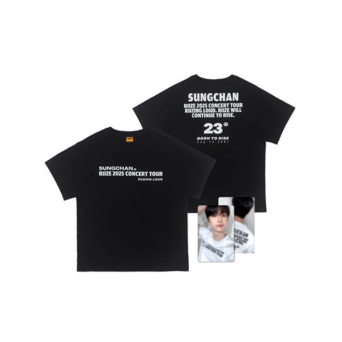 RIIZE [ T-SHIRT SET (BLACK) ] 2025 CONCERT TOUR RIIZING LOUD MD