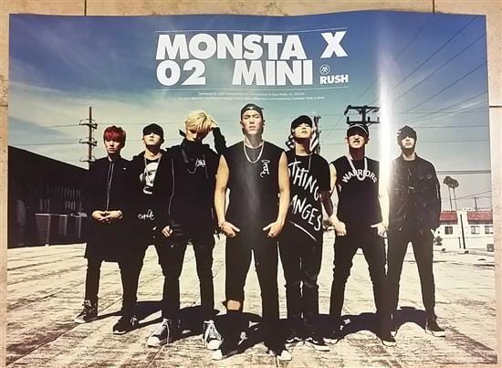 몬스타엑스 | MONSTA X | 2ND MINI ALBUM [ RUSH ] | POSTER ONLY