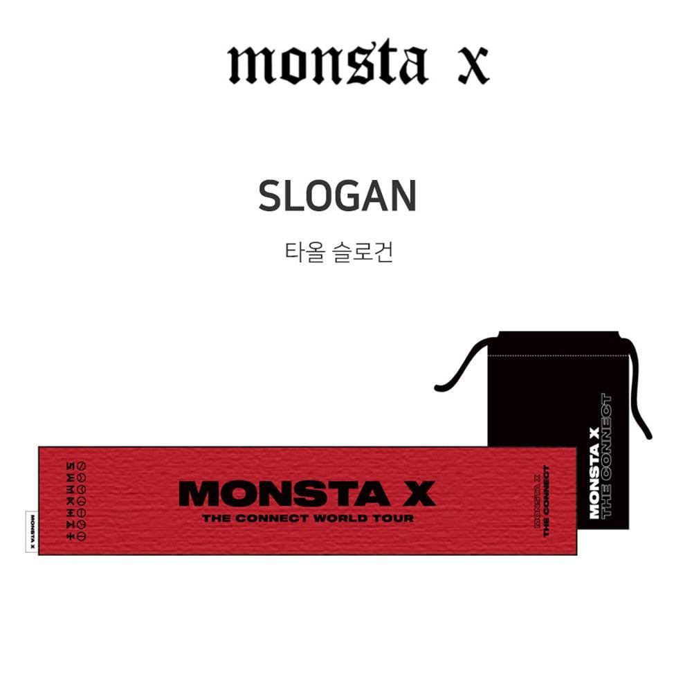 몬스타엑스 | MONSTA X [ 2018 WORLD TOUR ] SLOGAN TOWEL - Music Plaza