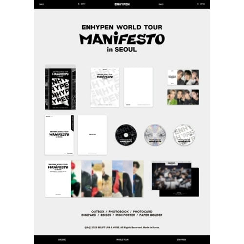 ENHYPEN エナプ MANIFESTO in SEOUL セット 엔하이픈 | ENHYPEN WORLD TOUR [ MANIFESTO ] in SEOUL DVD - Music Plaza