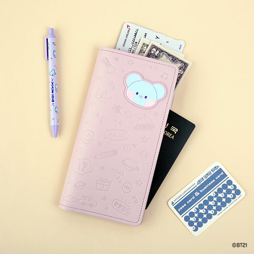 BT21 Minini Leather Patch Mang Long Passport Holder Cover