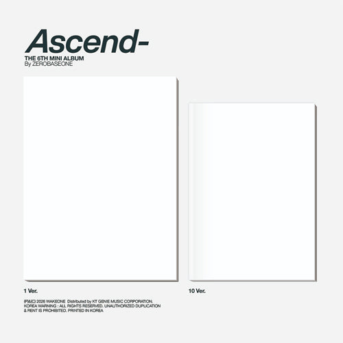 ZEROBASEONE THE 6TH MINI ALBUM [ Ascend- ] PHOTOBOOK 1 VER.& 10 VER.+POB