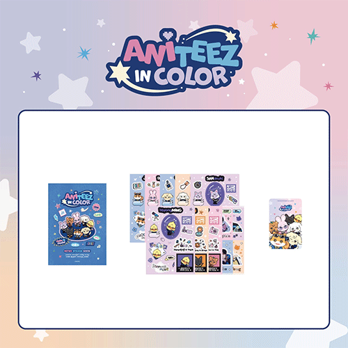 ATEEZ X ANITEEZ POP-UP STORE- ANITEEZ IN COLOR OFFICIAL MD [ RETRO STICKER BOOK ]