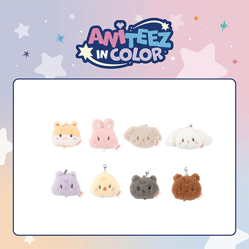 ATEEZ X ANITEEZ POP-UP STORE- ANITEEZ IN COLOR OFFICIAL MD [ LINKABLE FACE KEYRING ] RANDOM