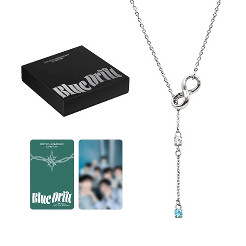 ATEEZ [ NECKLACE+1 PHOTOCARD ] 8TH ANNIVERSARY EXHIBITION BLUE DRIFT OFFICIAL MD