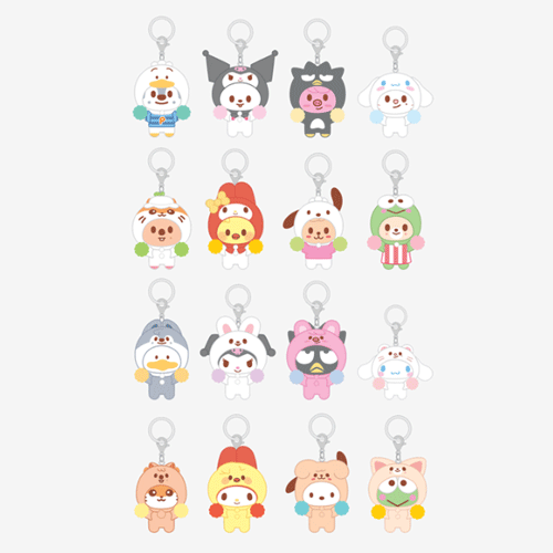 STRAY KIDS 2026 SKZOO X SANRIO CHARACTERS [ SECRET FLOCKED FIGURE KEYRING ] CHEER UP VER.