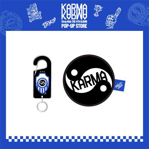STRAY KIDS [ KARMA ] POP-UP MD | ACRYLIC CARABINER & BALL POUCH SET