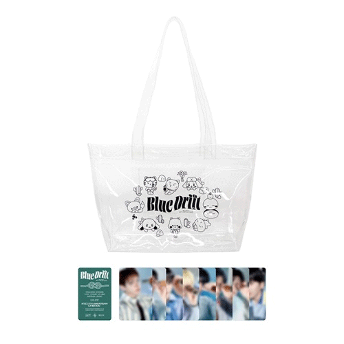 ATEEZ [ CLEAR SHOPPER BAG+1PHOTOCARD ] 8TH ANNIVERSARY EXHIBITION BLUE DRIFT OFFICIAL MD