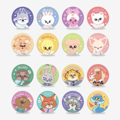 STRAY KIDS [ SECRET GLITTER CAN BADGE ] ZOOTOPIA2 | SKZOO