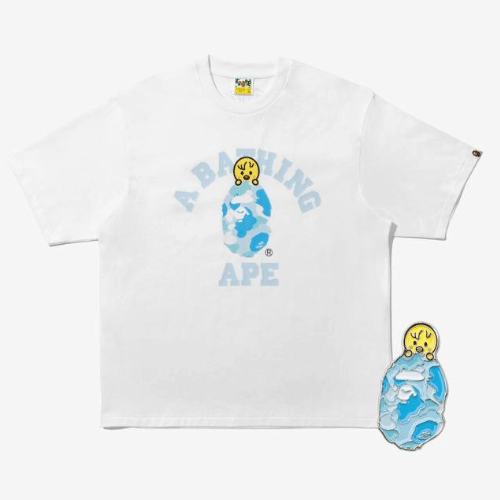 BAPE X Stray Kids [ BbokAri COLLEGE TEE M (Felix) + METAL PINS (SAX) ]