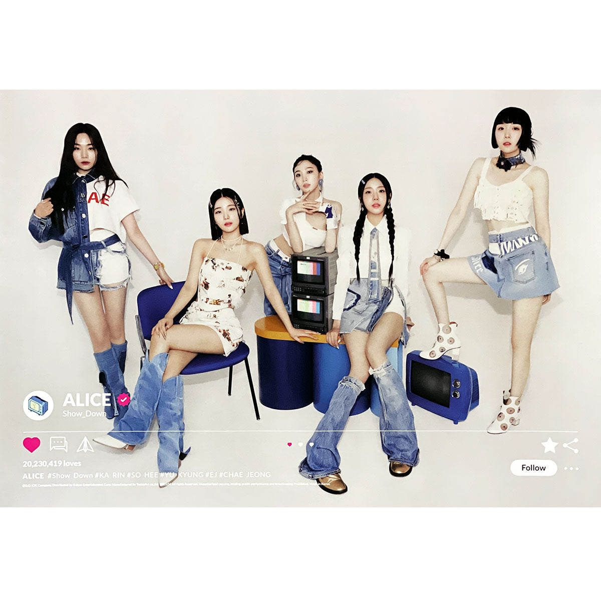 앨리스 | ALICE | 2ND SINGLE ALBUM [ SHOW DOWN ] | POSTER ONLY