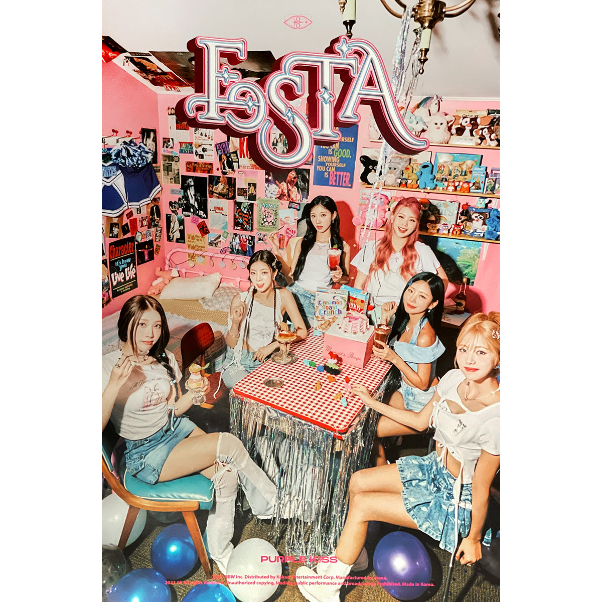 퍼플키스 | PURPLE KISS | 1ST SINGLE ALBUM [ FESTA ] | (VERSION A) POSTER ONLY
