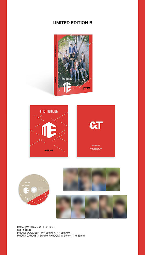 &TEAM／First Howling : NOW（セブンネット限定盤）8冊 &TEAM - &TEAM - First Howling: NOW Limited Edition B CD + Book