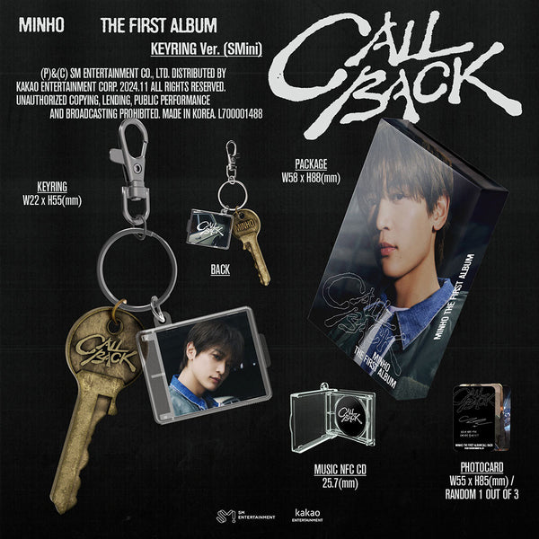 민호 | MINHO THE FIRST ALBUM [ CALL BACK ] KEYRING VER.(SMINI VER