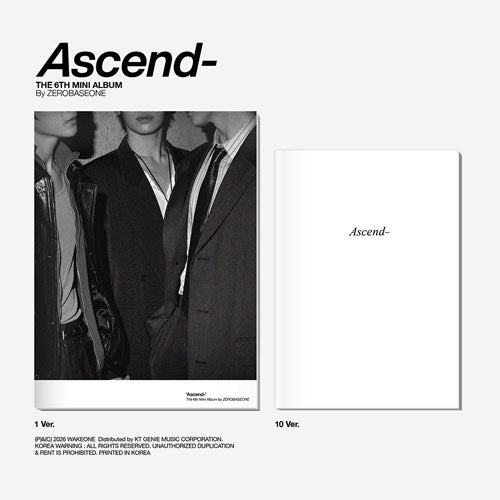 ZEROBASEONE THE 6TH MINI ALBUM [ Ascend- ] PHOTOBOOK 1 VER.& 10 VER.