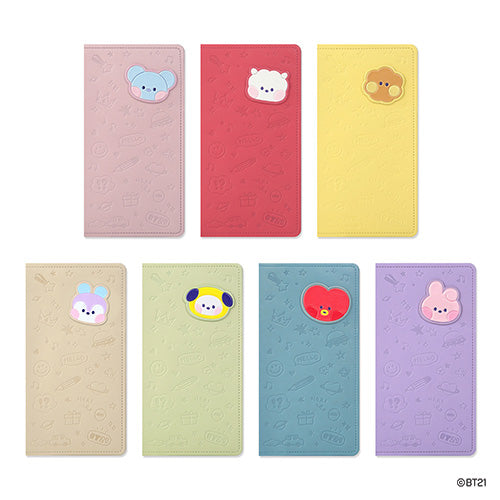 BT21 [ MININI ] LEATHER PATCH PASSPORT COVER ( LARGE SIZE )