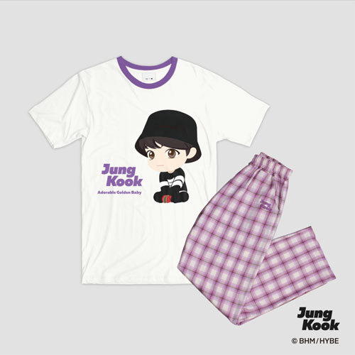 BTS TinyTan TIYP PAJAMA SET | CHECK PATTEN - Music Plaza