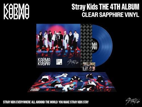 STRAY KIDS THE 4TH ALBUM [Karma] (Sapphire Vinyl, Gatefold LP Jacket, Poster, Photo / Photo Card) US Release