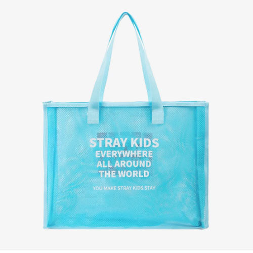 STRAY KIDS CLEAR MESH TOTE BAG / STRAY KIDS JYP JAPAN POPUP STORE 2025 OFFICIAL GOODS