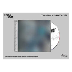 STRAY KIDS MINI ALBUM [ THIS & THAT ] [UNIT #1 VER.] US EDITION