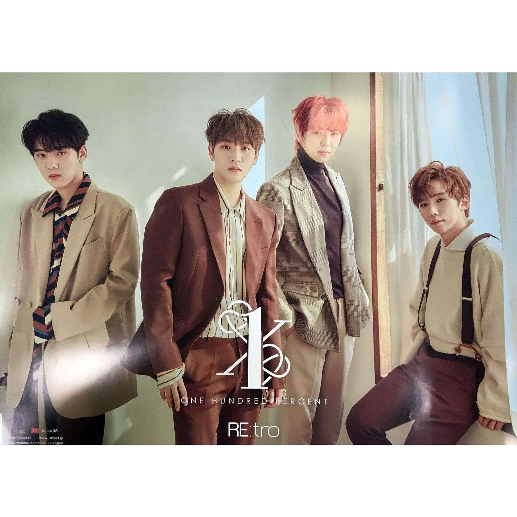 Music Plaza Poster 백퍼센트 | 100% | RE:TRO - 6TH MINI ALBUM (2 posters set) |  POSTER