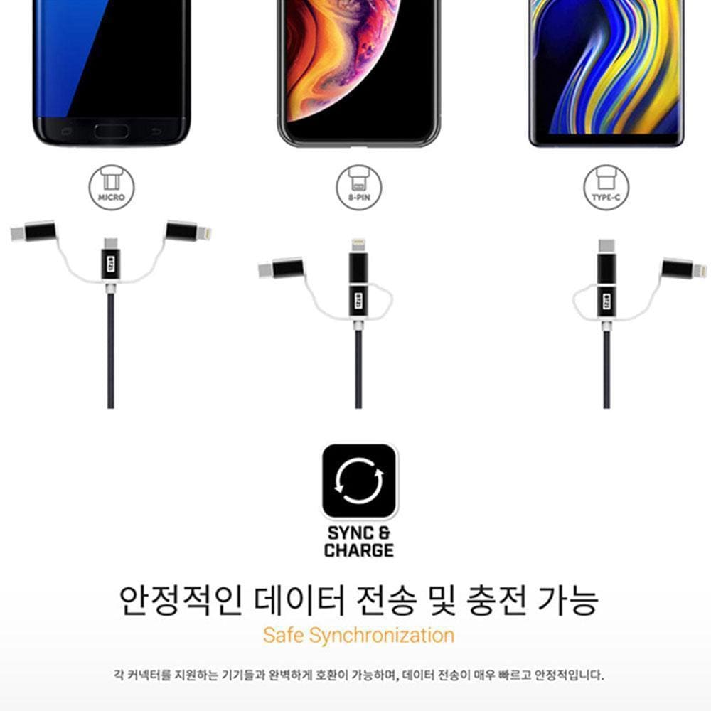 MUSIC PLAZA Goods TATA BT21 CHARACTER STRAP [ 3 in 1 ] CABLE