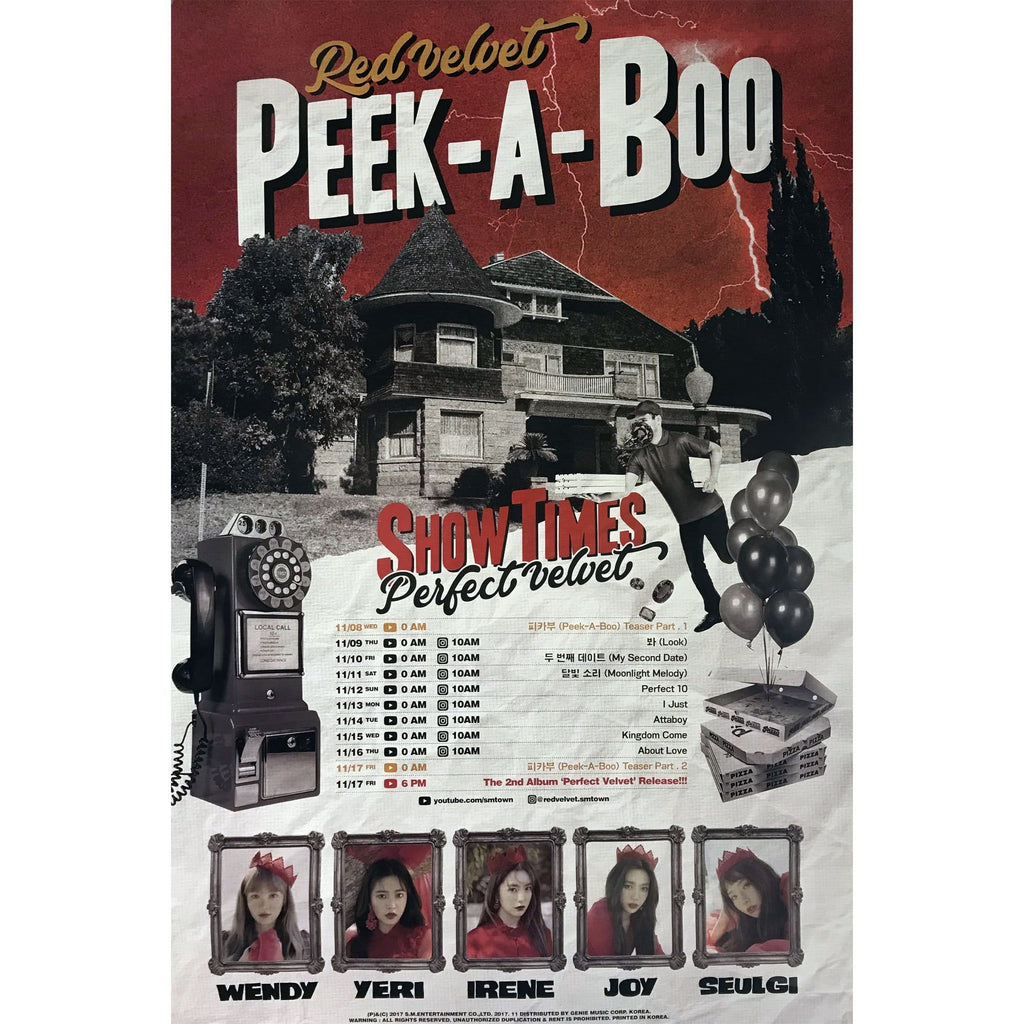 MUSIC PLAZA Poster 레드벨벳 | RED VELVET | PEEK-A-BOO / SHOW TIMES | POSTER