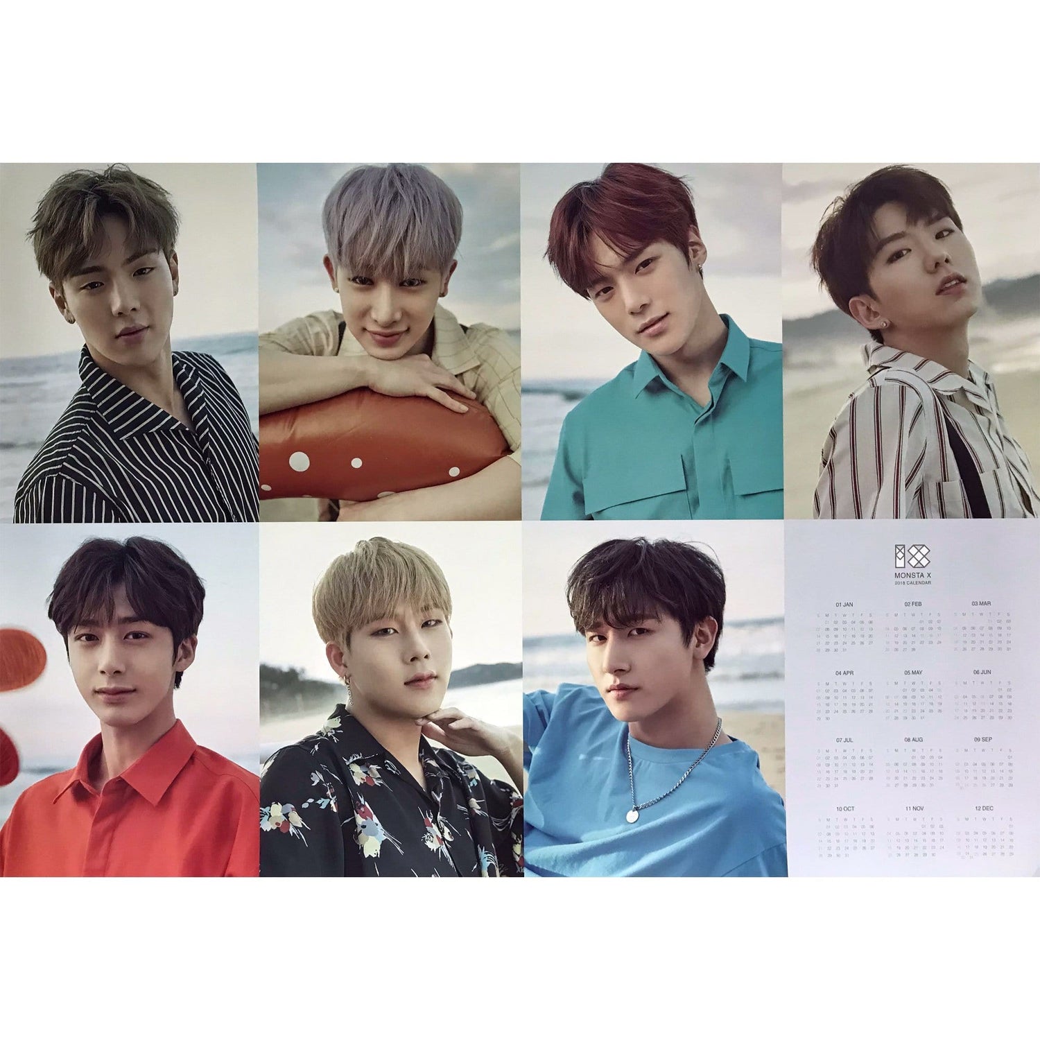 MUSIC PLAZA Poster A. ver 몬스타 엑스 | MONSTA X | 2018 Calendar | POSTER