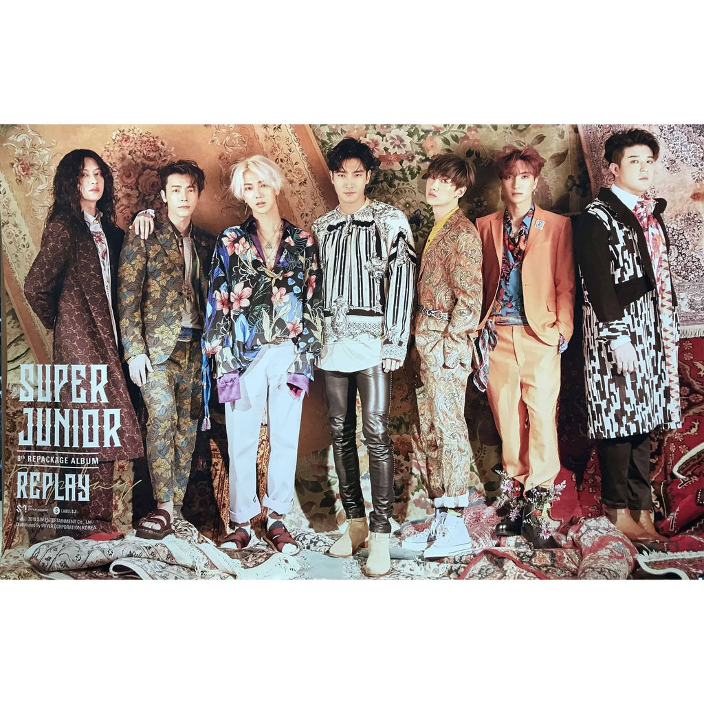 MUSIC PLAZA Poster A. All members 슈퍼주니어 | SUPER JUNIOR | 8TH ALBUM REPACKAGE - REPLAY SPECIAL EDITION | POSTER