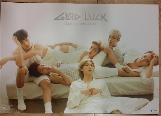 MUSIC PLAZA Poster 비스트 | BEAST<br/>GOOD LUCK - WHITE VER.<br/>29.5" X 20.5"