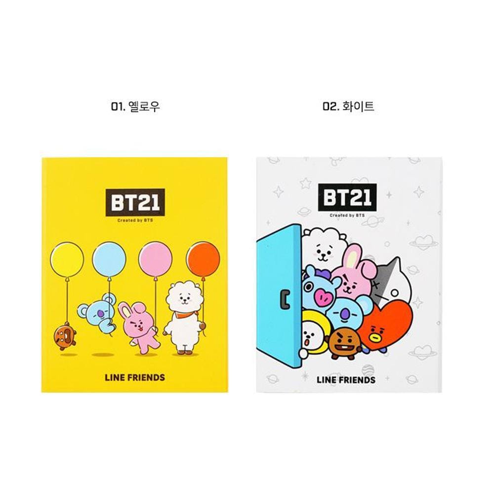 MUSIC PLAZA Goods YELLOW BT21 OFFICIAL 4 PAGE STICKY MEMO SET