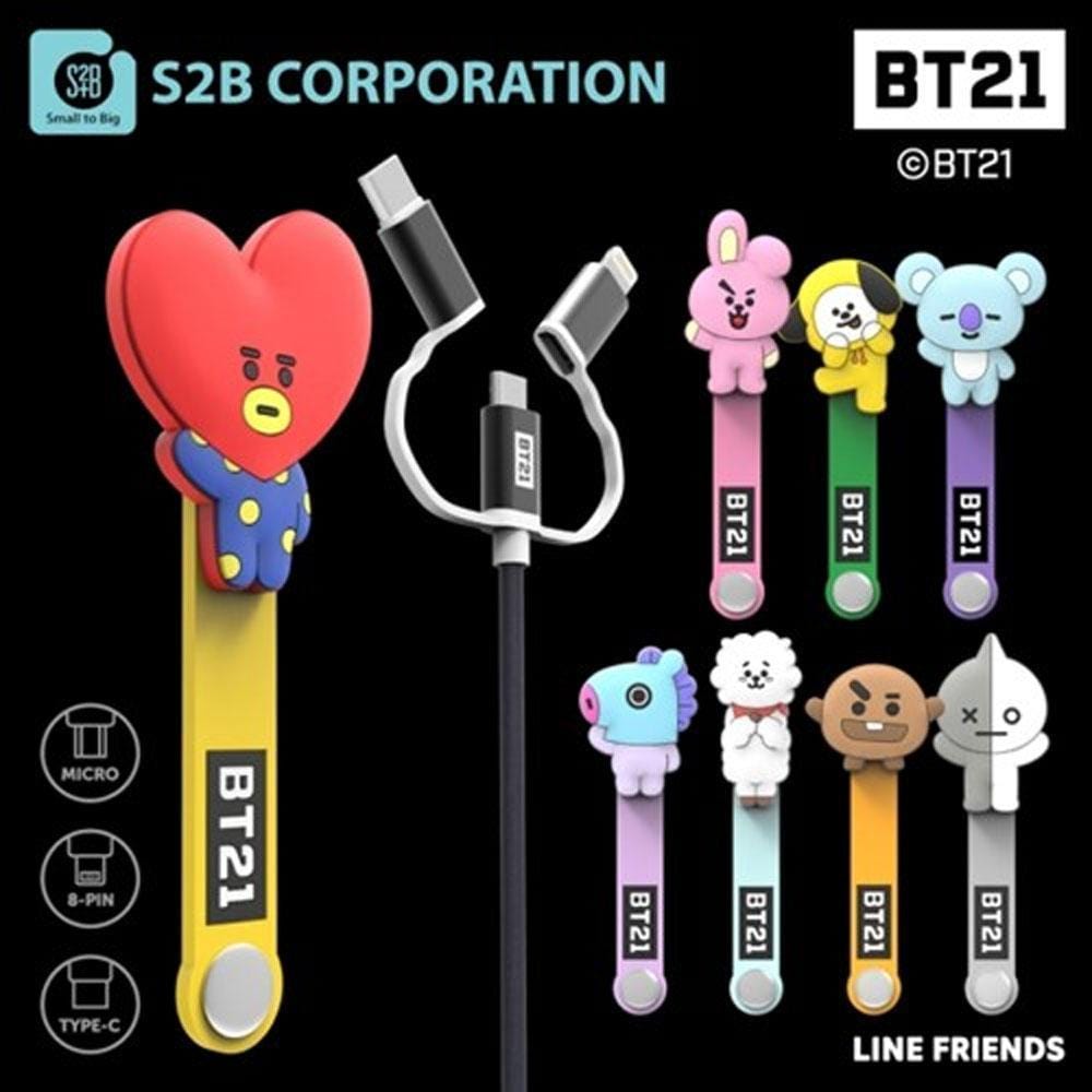MUSIC PLAZA Goods TATA BT21 CHARACTER STRAP [ 3 in 1 ] CABLE