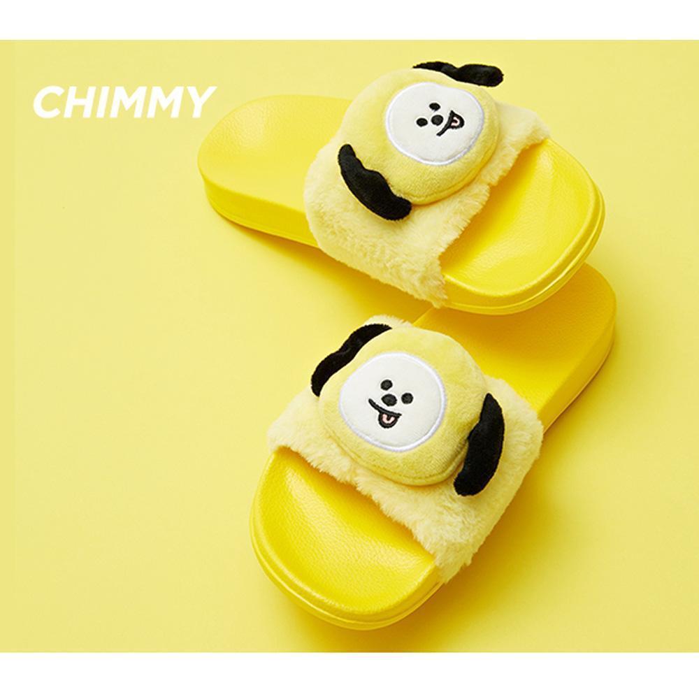 MUSIC PLAZA Goods CHIMMY BT21 PLUSH DOLL SLIPPERS | SIZE : 8 /  LIMITED EDITION | OFFICIAL MD