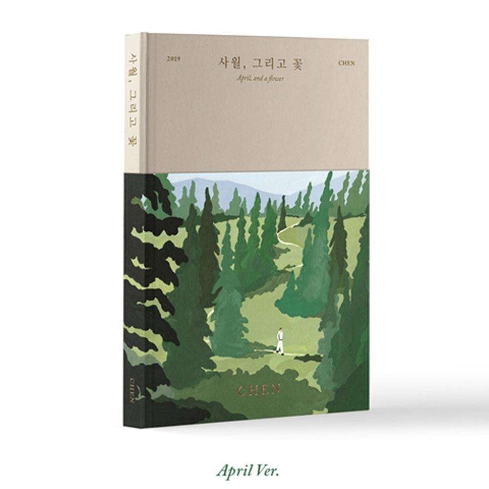 MUSIC PLAZA CD APRIL VER. 첸 | CHEN 1ST MINI ALBUM [ 4월, 그리고 꽃 / APRIL, AND FLOWER ]