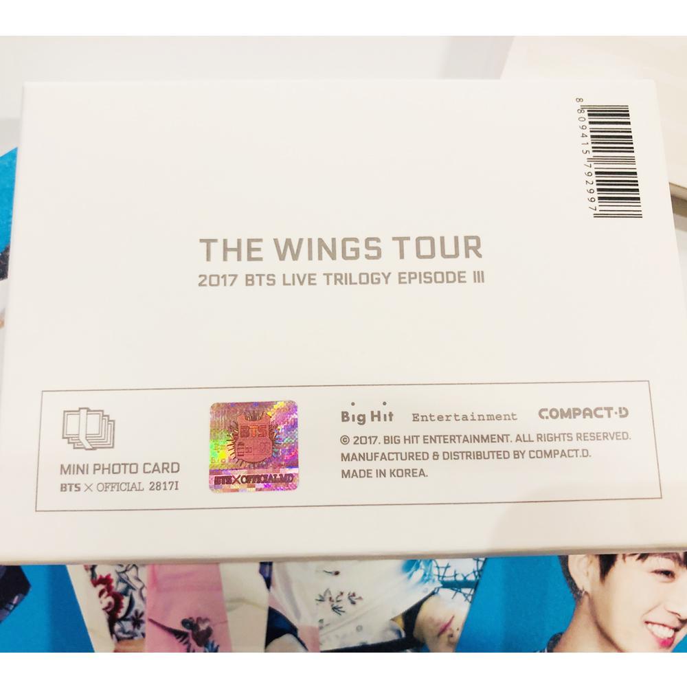 bts サマパケ 2016 & 2017 wings tour ミニフォト BTS 2017 THE WINGS TOUR Seoul Official Mini Photo Card Ver. 1