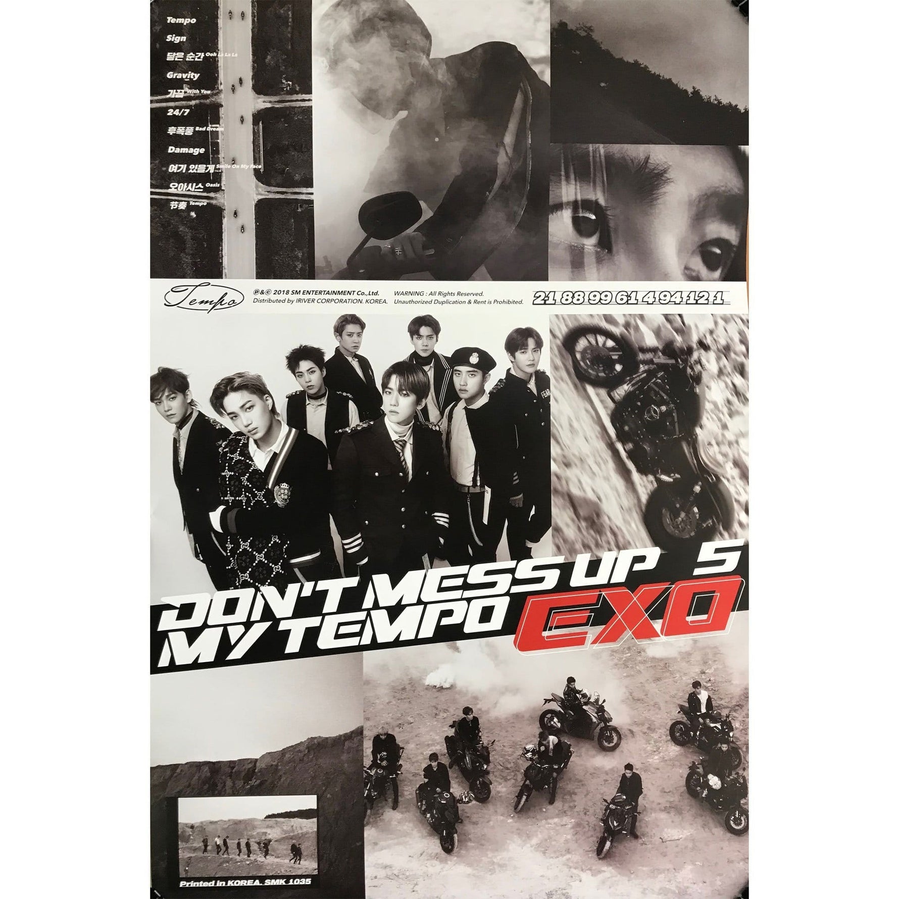 MUSIC PLAZA Poster ALLEGRO version 엑소 | EXO 5TH ALBUM [ DON'T MESS UP MY TEMPO ] POSTER ONLY