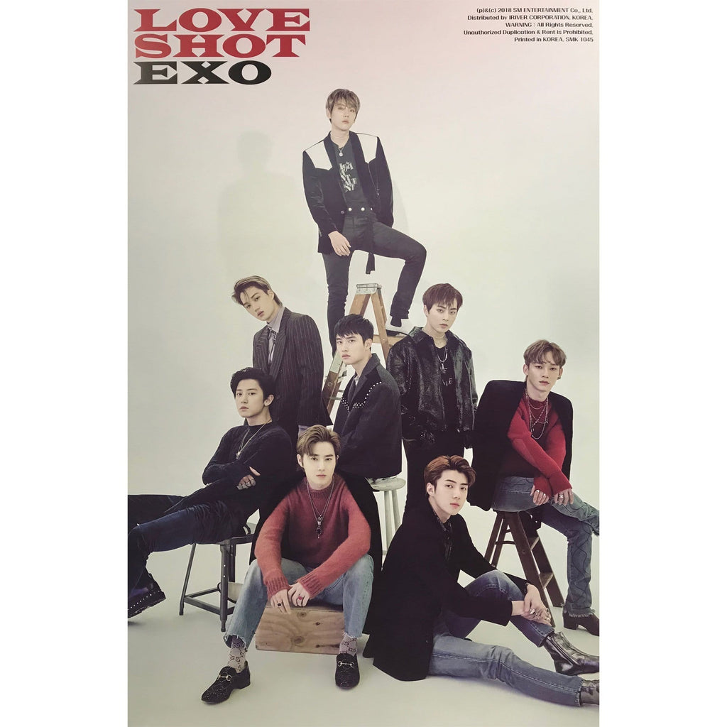 MUSIC PLAZA Poster D. SHOT2 ver 엑소 | EXO |  5th repackage album - [LOVE SHOT] | POSTER