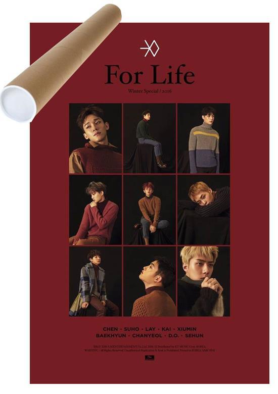 MUSIC PLAZA Poster 엑소 | EXO | WINTER SPECIAL- FOR LIFE RED ver | POSTER