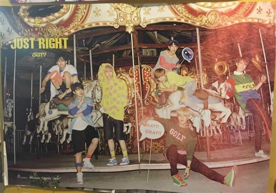 MUSIC PLAZA Poster GOT7 | 갓세븐 | JUST RIGHT A VER. 30" X 21"