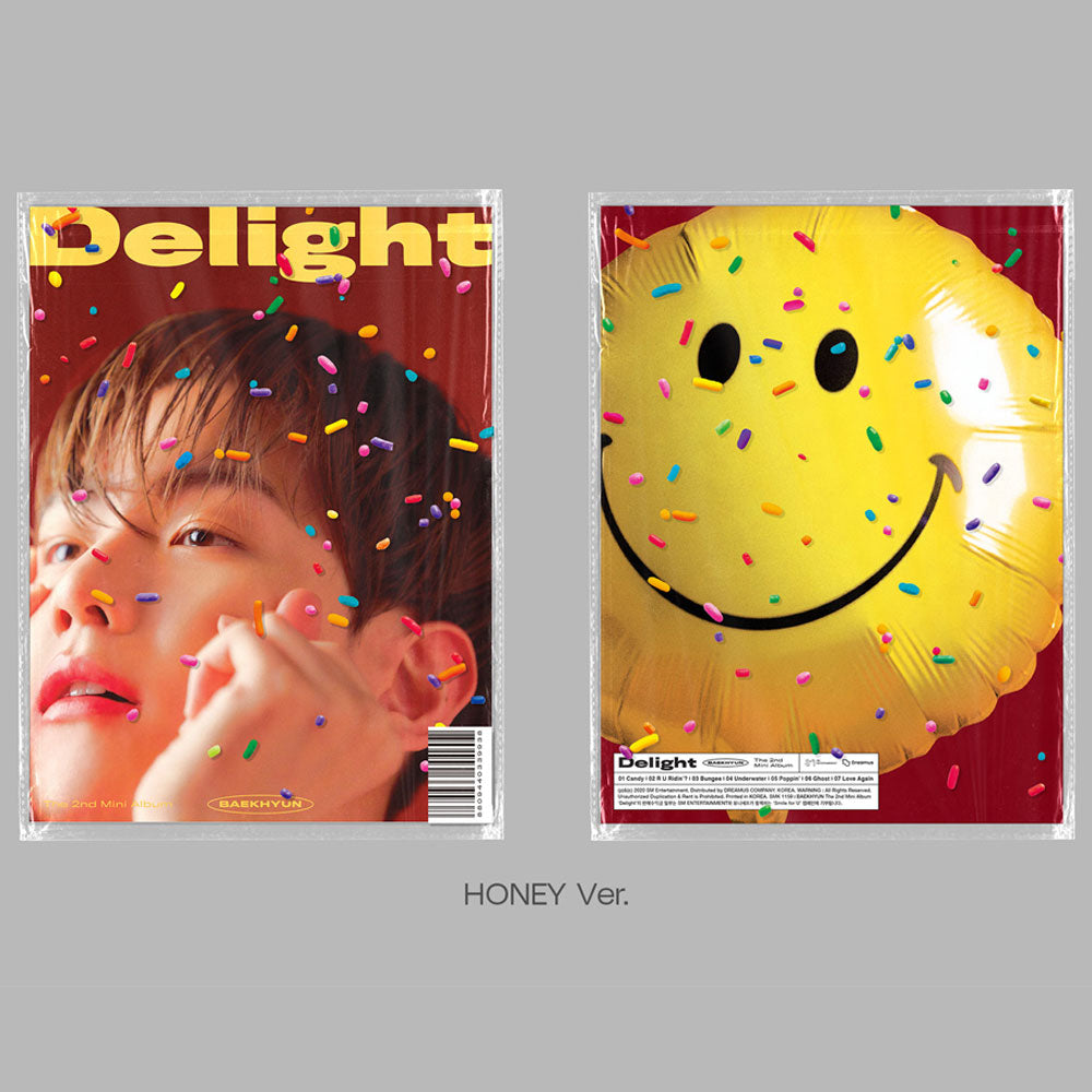 EXO Baekhyun Delight 3枚セット EXO BAEKHYUN album 3 types set BAEKHYUN Stars ver Delight honey