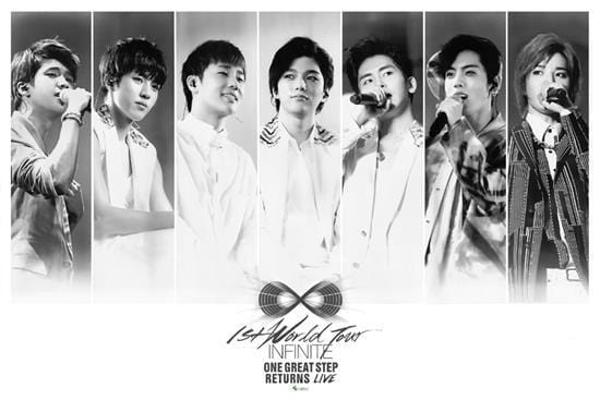MUSIC PLAZA Poster 인피니트 | INFINITE<br/>1ST WORLD TOUR POSTER<br/>ONE GREAT STEP RETURNS LIVE<br/>30" X 21"