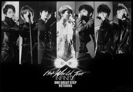 MUSIC PLAZA Poster 인피니트 | INFINITE<br/>1ST WORLD TOUR POSTER<br/>ONE GREAT STEP RETURNS<br/>30" X 21"