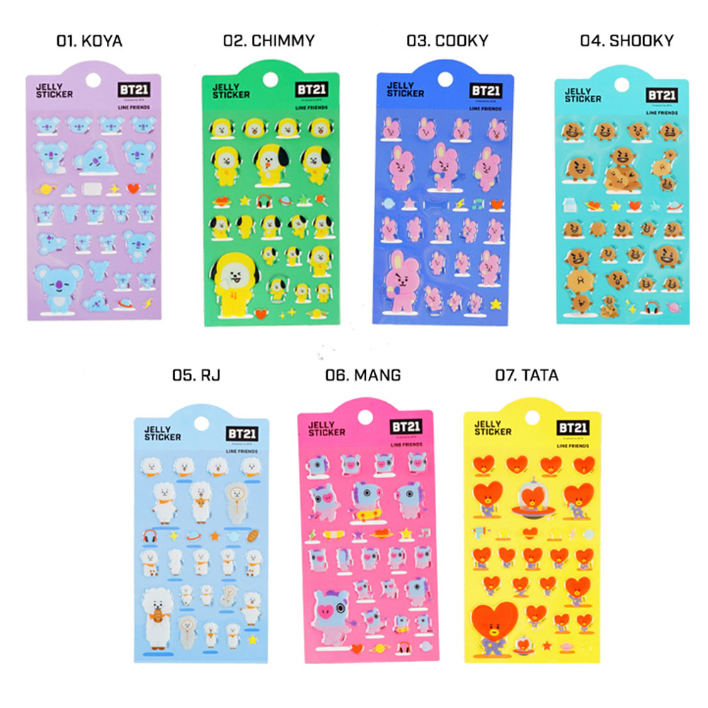 BT21 JELLY STICKER