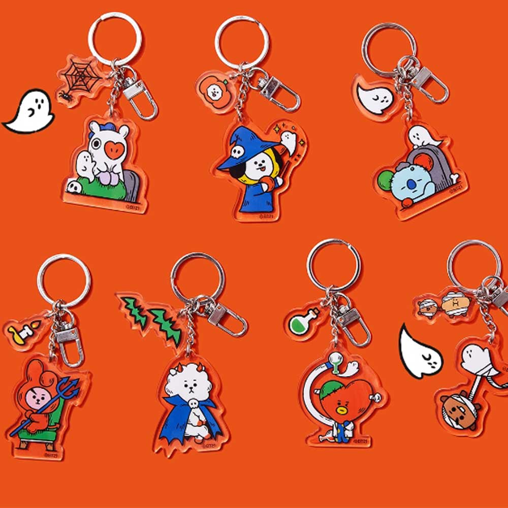 BT21 2019 HALLOWEEN COLLECTION [ KEY RING - KNOCK, KNOCK WHO'S THERE]