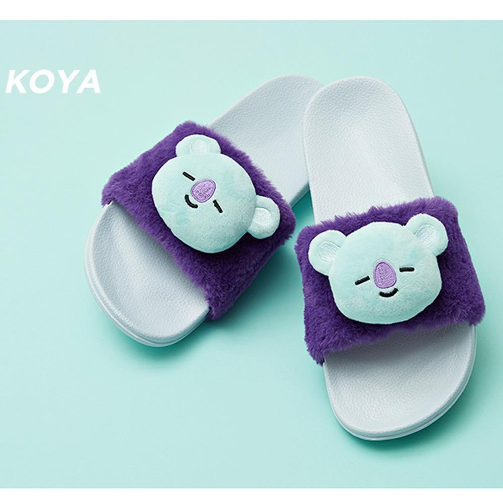 MUSIC PLAZA Goods KOYA BT21 PLUSH DOLL SLIPPERS | SIZE : 8 /  LIMITED EDITION | OFFICIAL MD