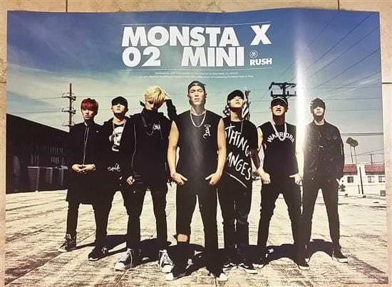 MUSIC PLAZA Poster MONSTA X | 몬스타 엑스 [ RUSH ] POSTER  ONLY