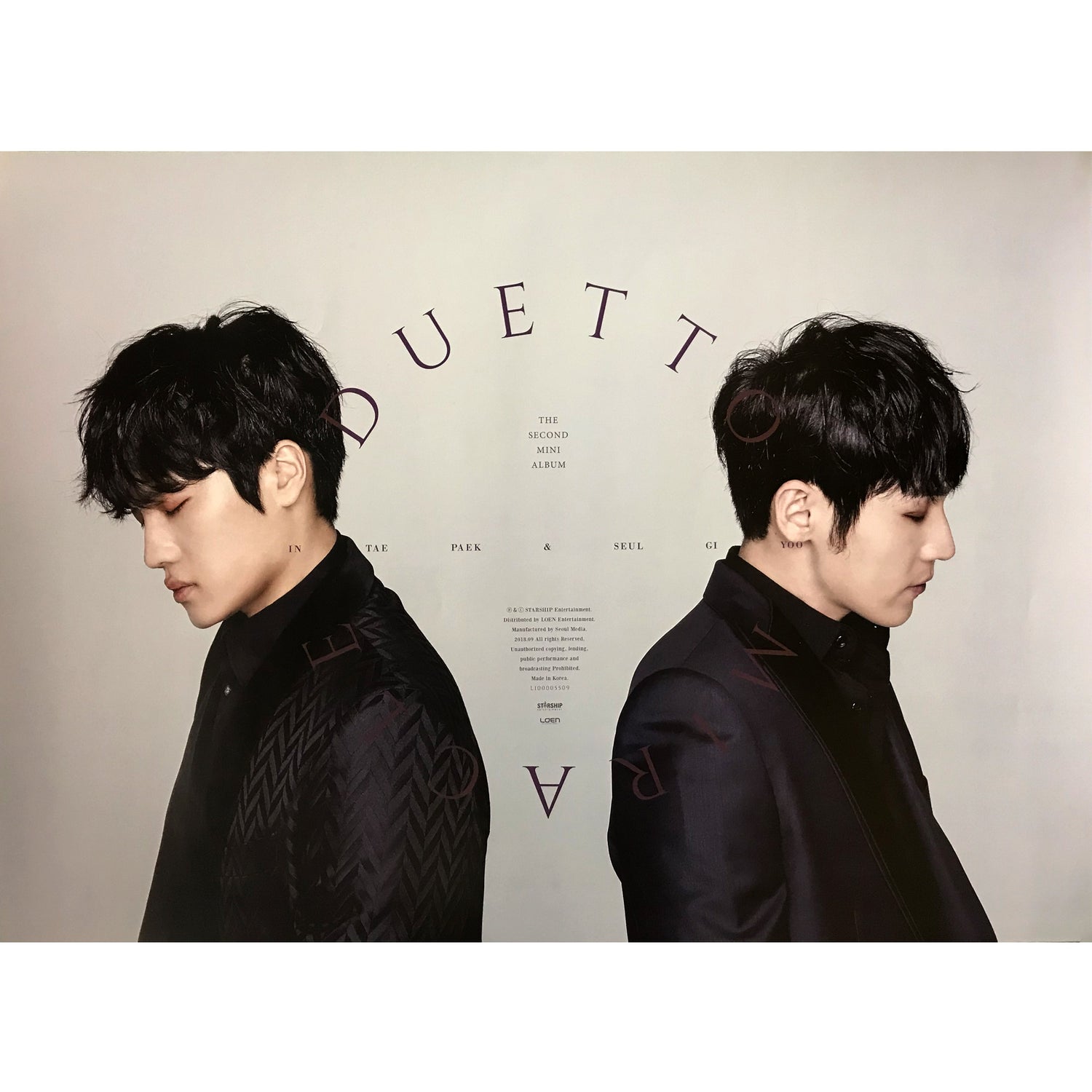 듀에토 | DUETTO | 2ND MINI ALBUM [ MIRACLE ] | POSTER ONLY