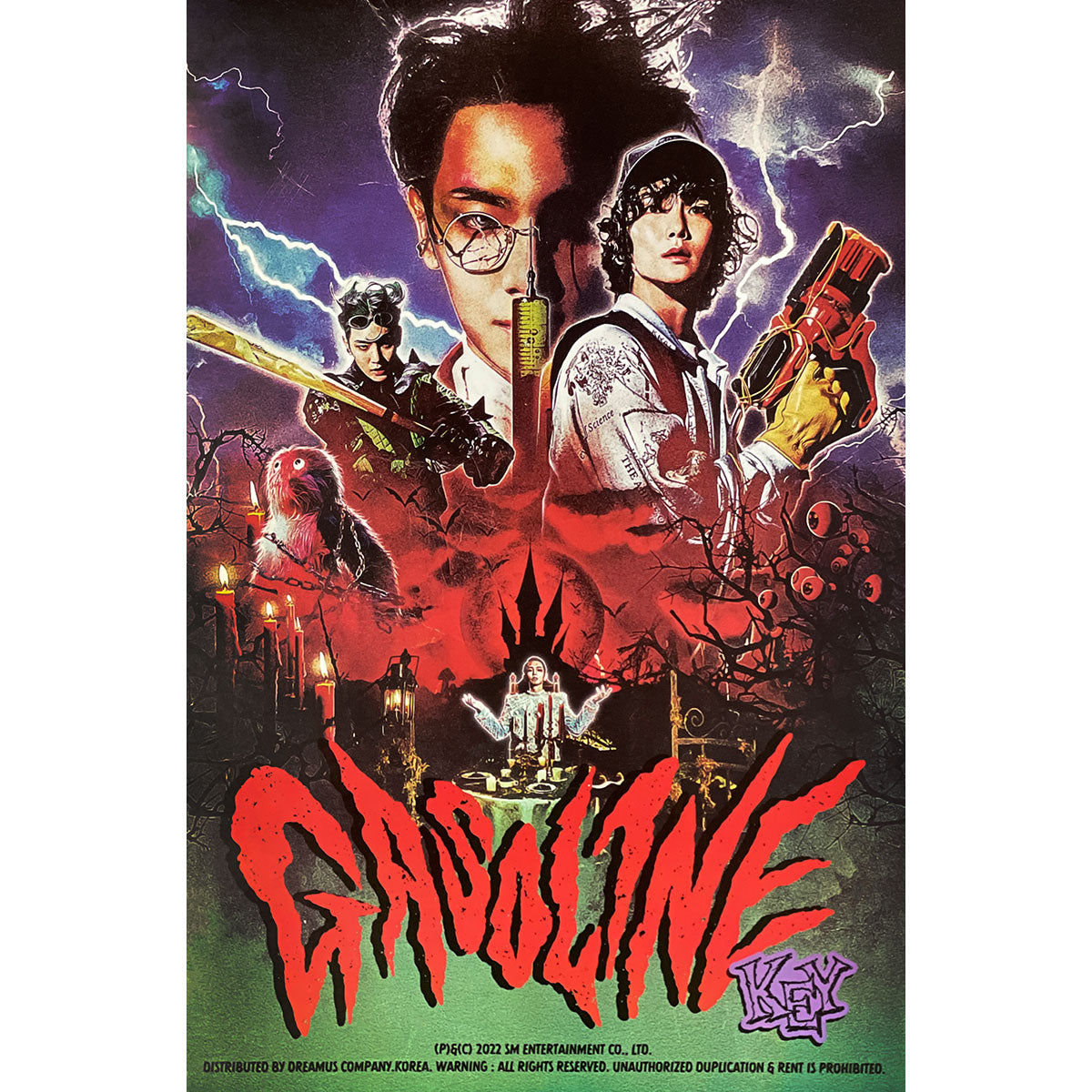 키 KEY 2ND ALBUM [ GASOLINE ] (VHS VER.) POSTER ONLY Music Plaza